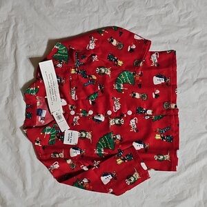 Old Navy Loose-Fit Button Front Matching Pet Print Pajama Top Only, 3T New